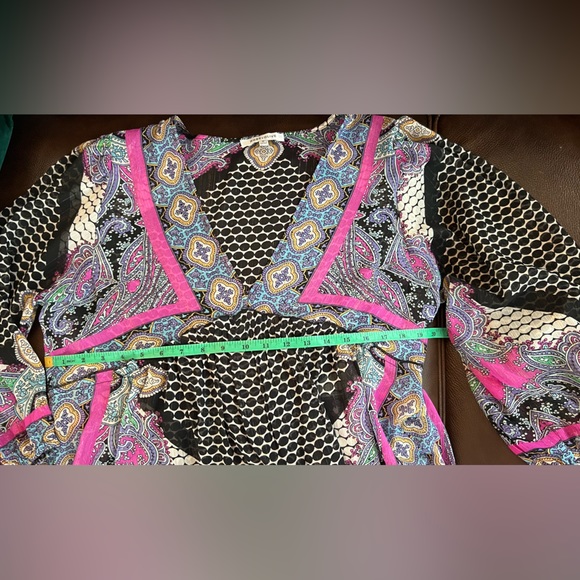 Colorful paisley sheer top - Picture 13 of 16